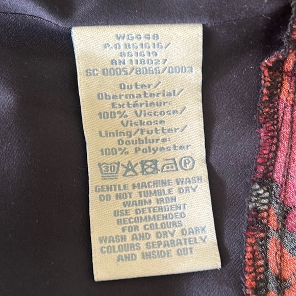 Boden Abstract Floral Print Layered Tiered A-Line Mini Skirt - 12 - Picture 11 of 13